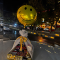 Premium Chocolate Basket with Smiley Face Balloon