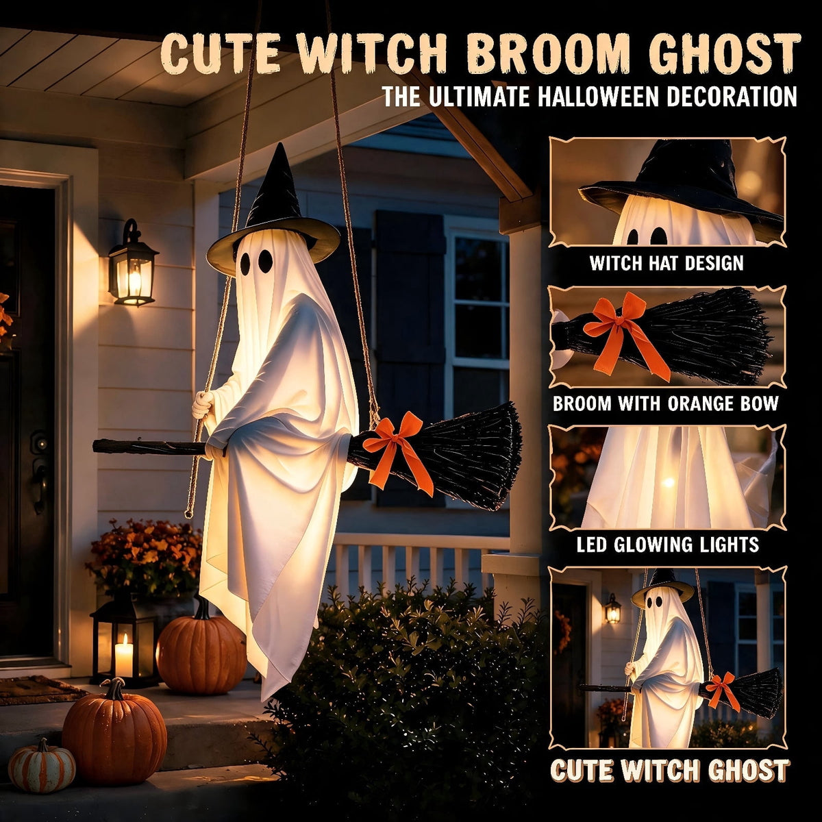 lighted Halloween decorations